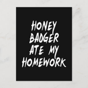 Postal Honey Badger se comió mi casa
