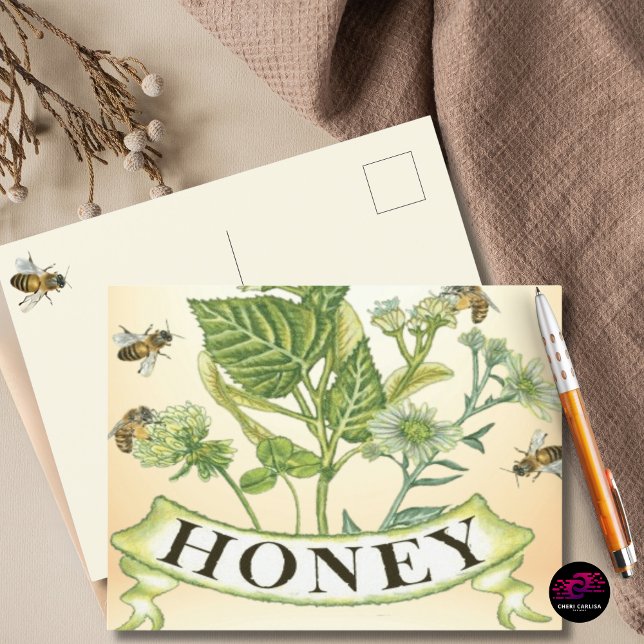 Postal Honeybee Haven (Vintage honeybee art, designed to travel beautifully.)