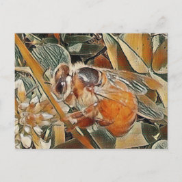 POSTAL HONEYBEE IN CLOVER - POSTCARTA