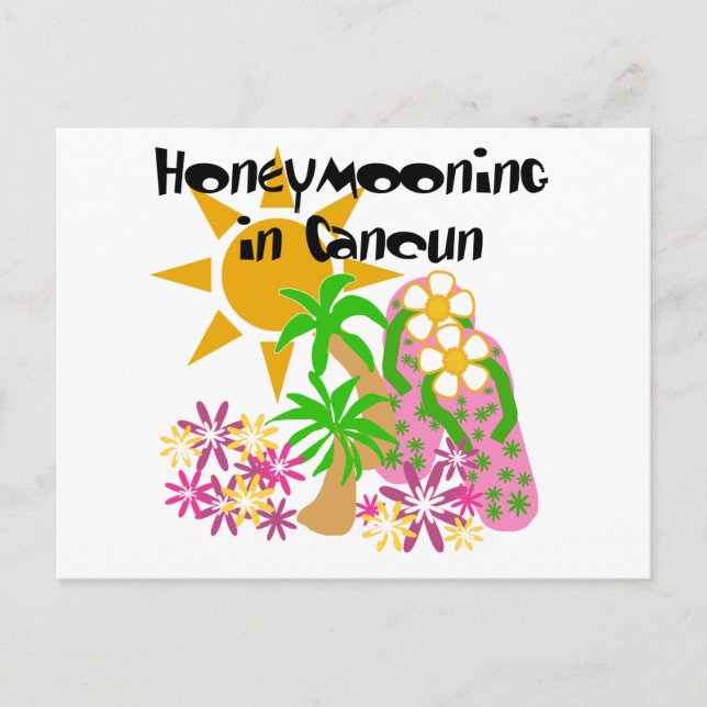 Postal Honeymooning en Cancun (Anverso)