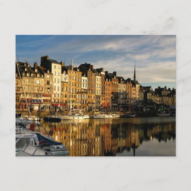 Postal Honfleur, cerca de Normandía en Francia (Anverso)