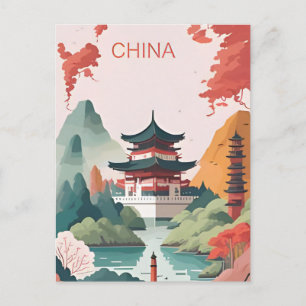 Postal Hong Kong China Viaje de arte de cosecha Yunnan