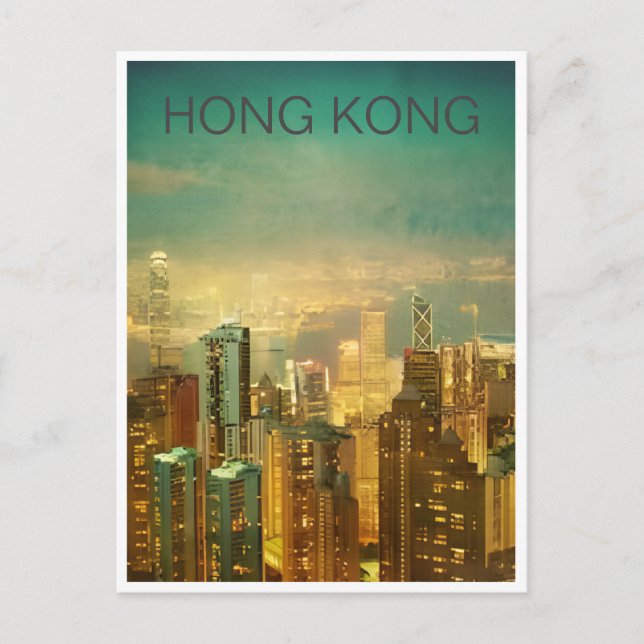 Postal Hong Kong China Viajes arte Viaje Masía china vint (Anverso)