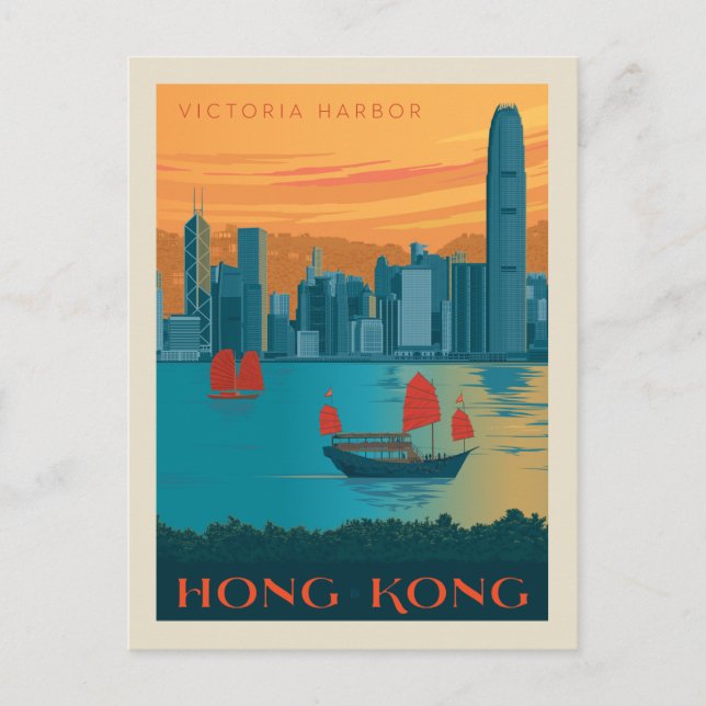Postal Hong Kong | Puerto Victoria (Anverso)