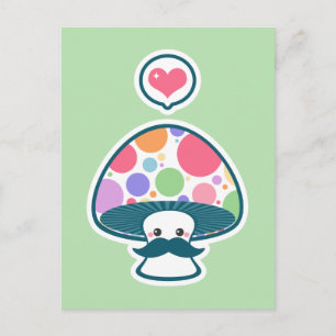 Postal Hongo lindo con bigote