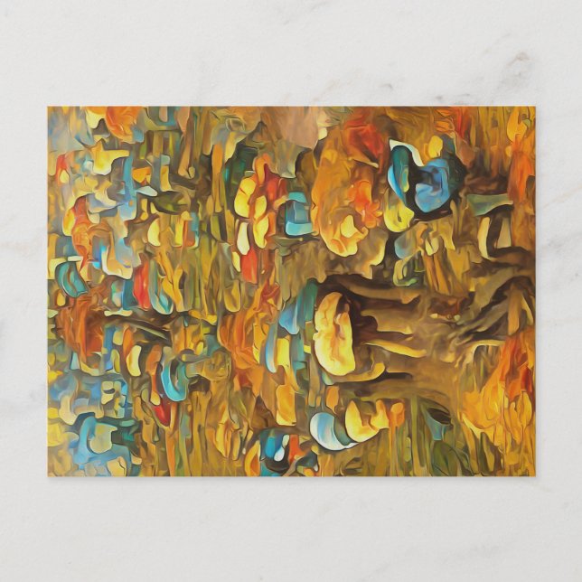 Postal Hongos en el bosque de primavera (Anverso)