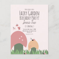 Hongos Jardín Hadas Mariquitas Mariposas