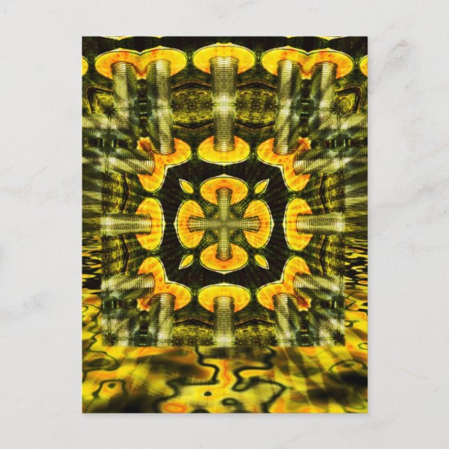 Postal Hongos metalizado: Arte Geométrico : Postcard (Anverso)