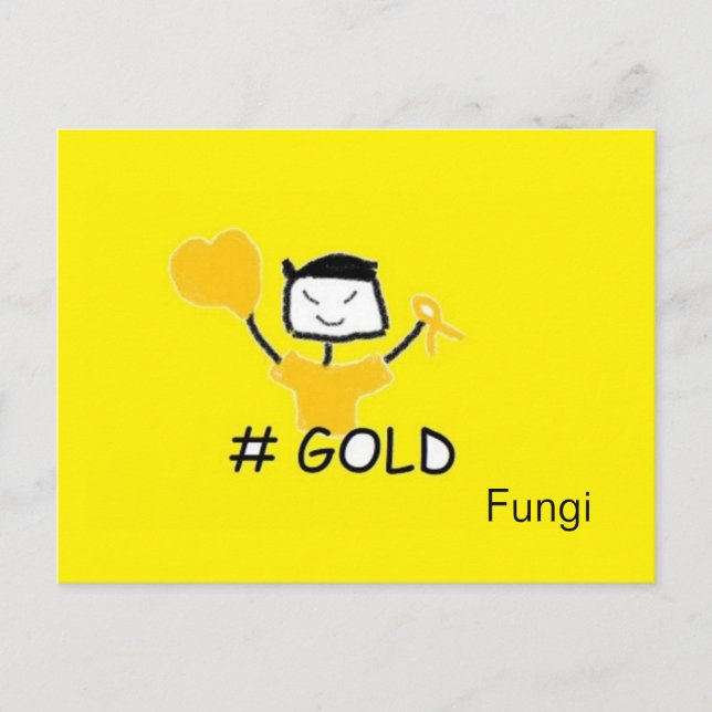 Postal Hongos #Oro (Anverso)