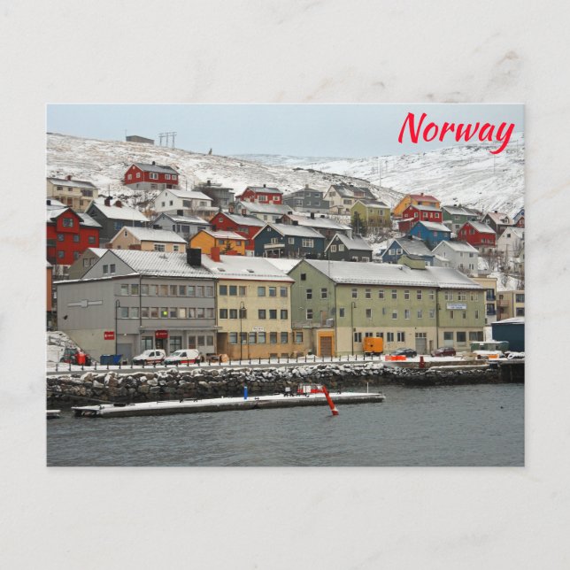 Postal Honningsvåg, Noruega (Anverso)