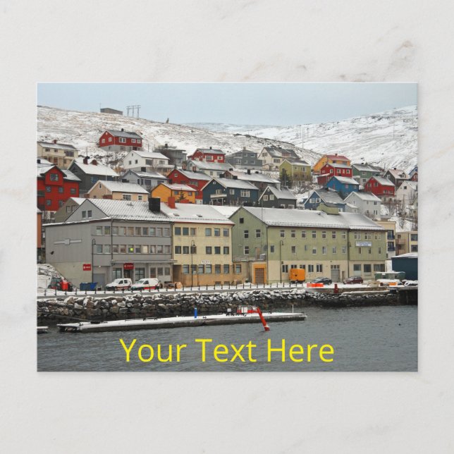 Postal Honningsvåg personalizable, Noruega (Anverso)