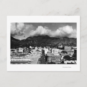 Postal Honolulu, HA - Vista de la ciudad desde la Torre A