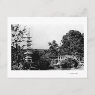 Postal Honolulu, Hawái - Vista de los jardines de Moanolu