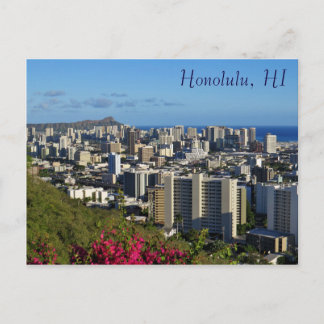 Postal Honolulu Hawaii Diamond Head View Punchbowl