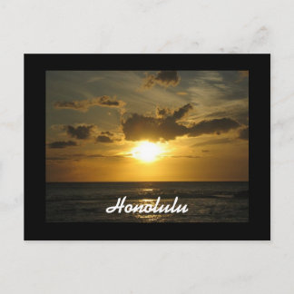 Postal Honolulu Sunset