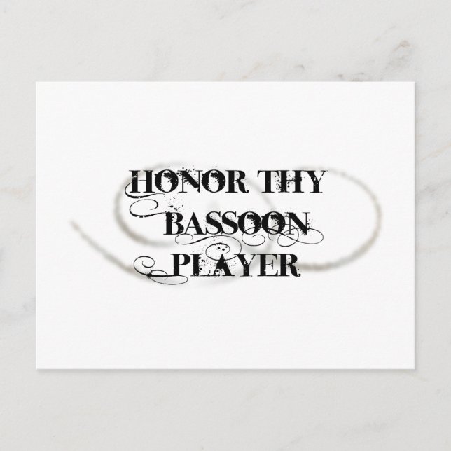 Postal Honor Thy Bassoon Player (Anverso)