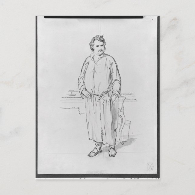 Postal Honore de Balzac (Anverso)
