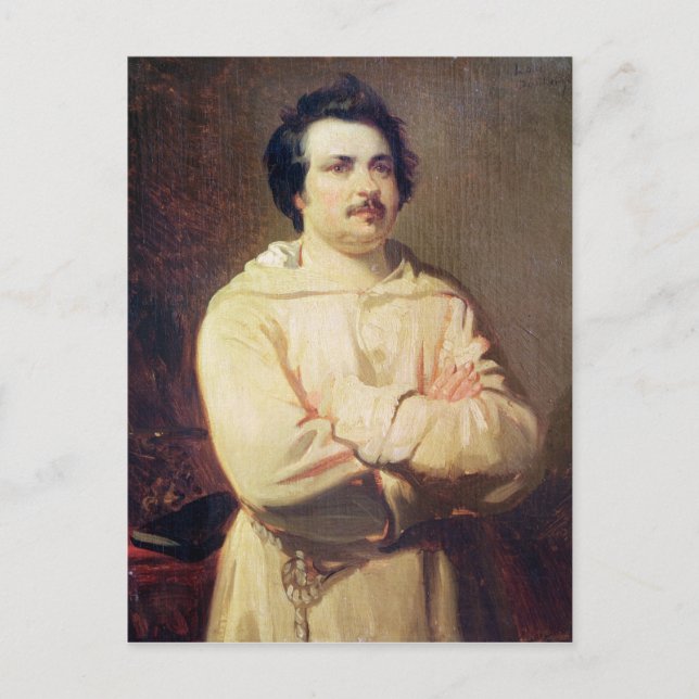 Postal Honore de Balzac en su hábito de monje, 1829 (Anverso)