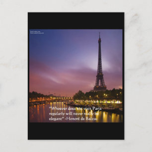 Postal Honoré de Balzac Sobre París Francia