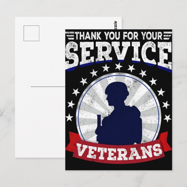 Postal Honrando a nuestros héroes este Día de los Veteran (Anverso / Reverso)