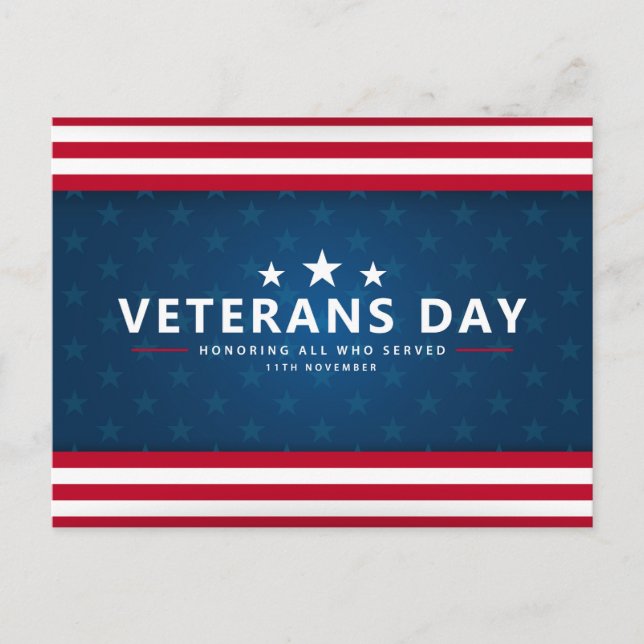 Postal Honrando a todos los que sirvieron (Anverso)