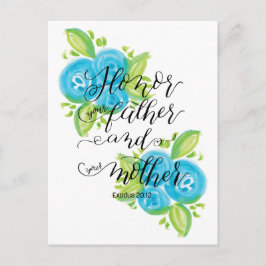 Postal Honrar a tu padre y madre