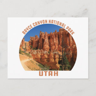Postal Hoodoos del Parque Nacional Bryce Canyon Utah vint