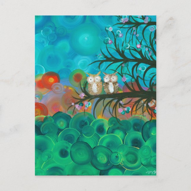 Postal Hoolandia (c) 2013 - Parejas de búho (Anverso)