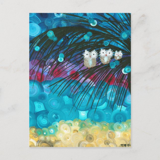 Postal Hoolandia (c) 2013 - Serie de expresiones de búho (Anverso)