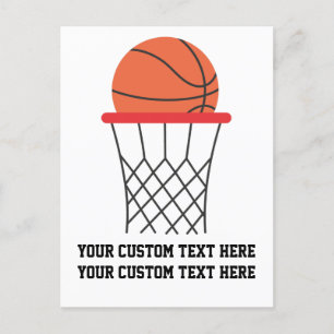 Postal Hoop de baloncesto personalizado