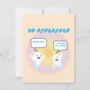 Postal Ho'oponopono Ghosts Healing y Funny Two-Tone