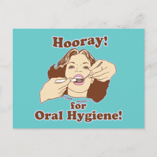 Postal Hooray para Higiene Oral
