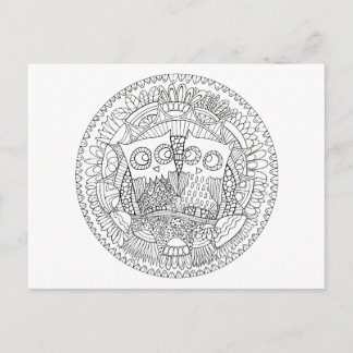 Postal Hoot Hollow Color It In Postcard