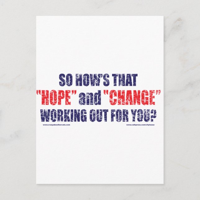 Postal HOPE-and-Change-DST-TEE (Anverso)
