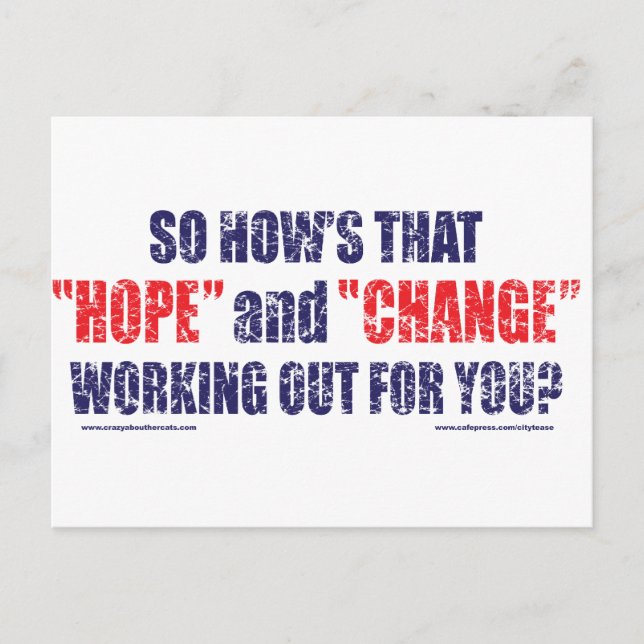 Postal HOPE-and-Change-DST-TEE (Anverso)