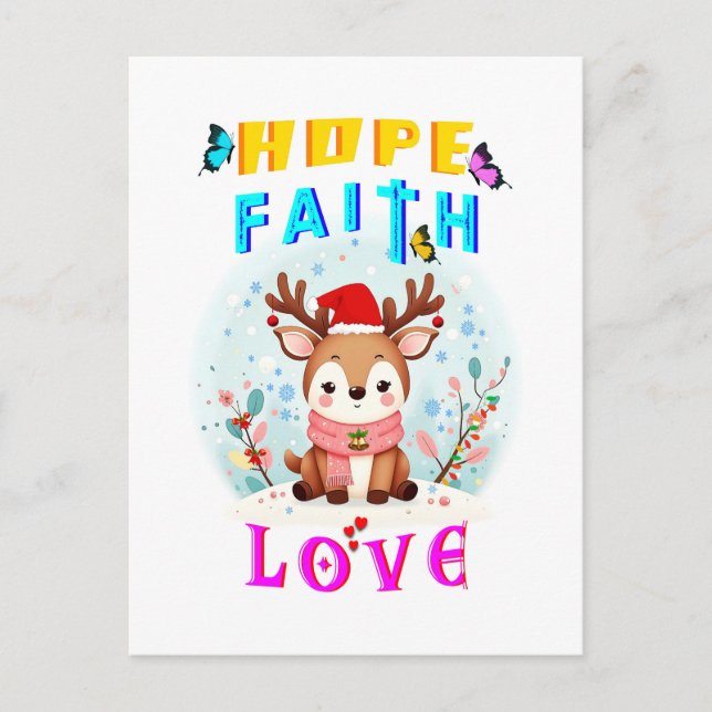 Postal Hope Faith Love (Anverso)