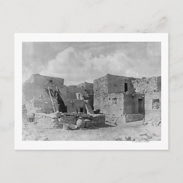 Postal Hopi (Moqui) Indios Víctimas Kiva Oraibi Pueblo (Anverso)
