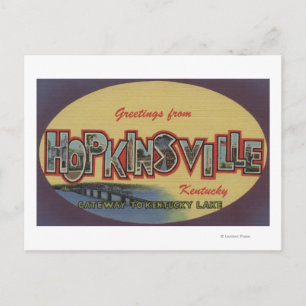 Postal Hopkinsville, Kentucky - Escenas de letras grandes