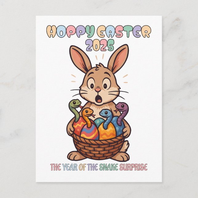Postal Hoppy Easter 2025: The Year of the Snake Surprise! (Anverso)
