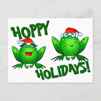 Postal Hoppy Holidays Cute Personalizado Navidades Frods