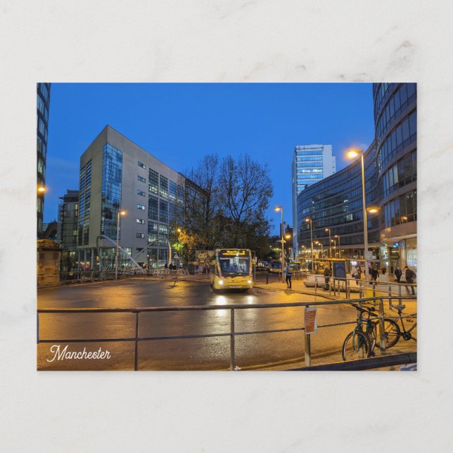 Postal Hora azul de Manchester (Anverso)