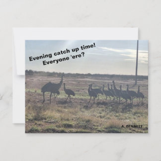 Postal Hora de ponerse al día por la noche