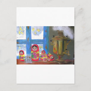 Postal hora de té rusa