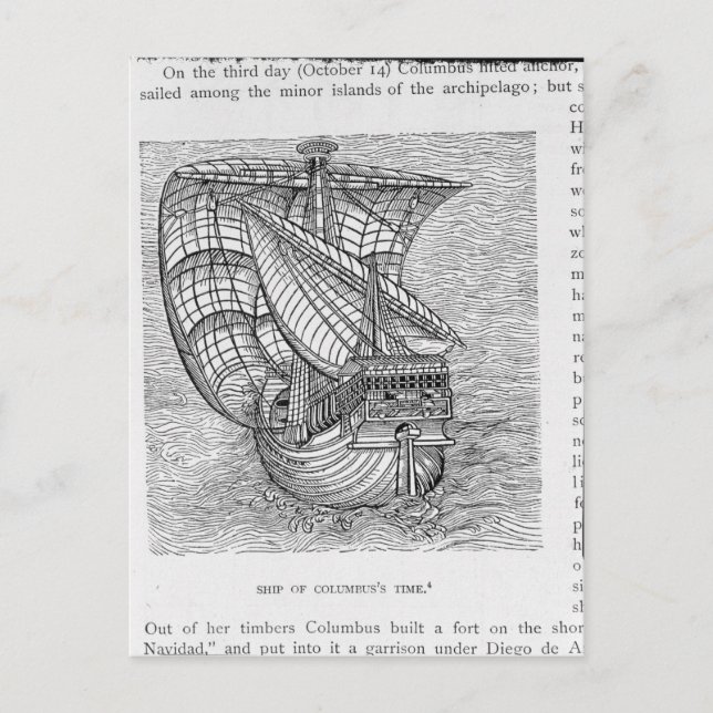 Postal Hora del Barco de Colón' (Anverso)