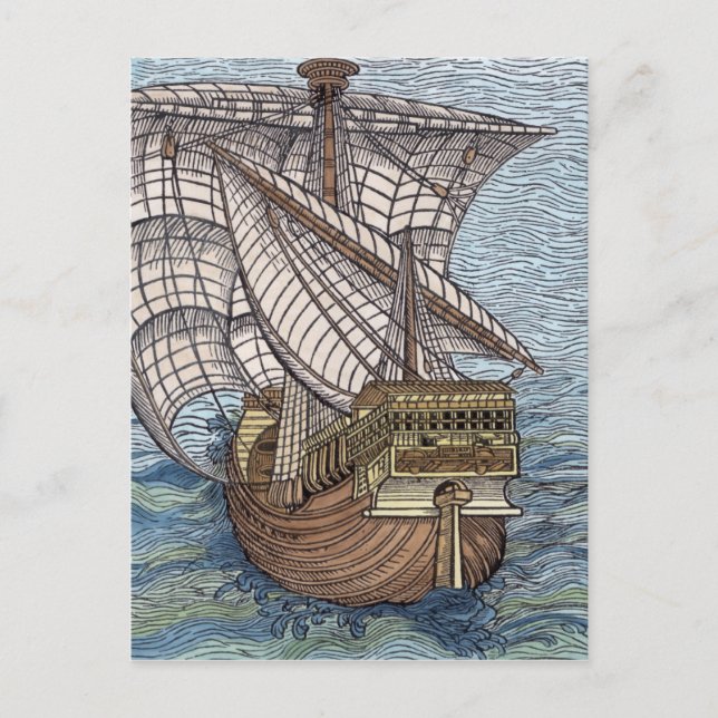 Postal 'Hora del Barco de Colón' (Anverso)