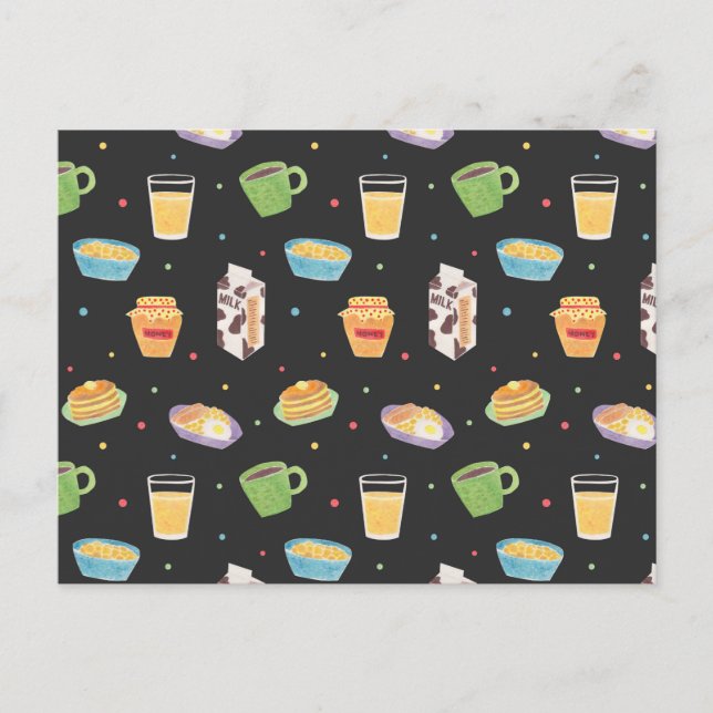 Postal Hora del desayuno (Anverso)