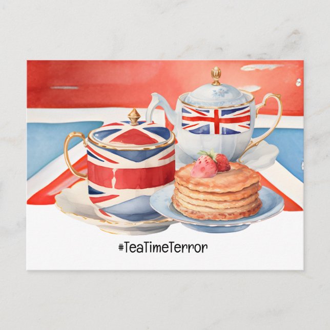 Postal Hora del té de Londres (Anverso)