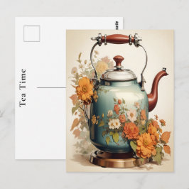 Postal Hora del Té Descanso para el Café Reunirse Vacacio