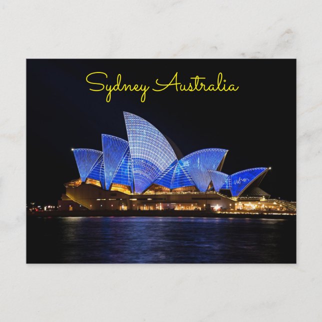Postal hora nocturna de sydney Australia (Anverso)