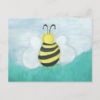 Postal horizontal de abeja de miel